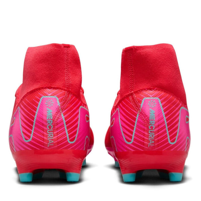 Nike Zoom Mercurial Superfly 10 Firm Ground Football Boots – Red/Green – view 5