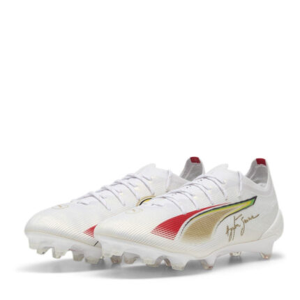 Puma Ultra 5 Firm Ground Football Boots – White/Gold/Red