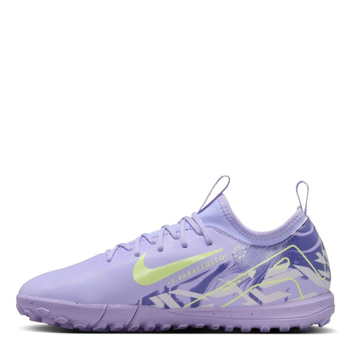 Nike Zoom Mercurial Vapor 16 Junior Turf Football Boots – Purple/Volt – view 2