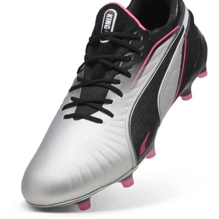Puma King Junior Firm Ground Football Boots – Puma Silver - Image 6
