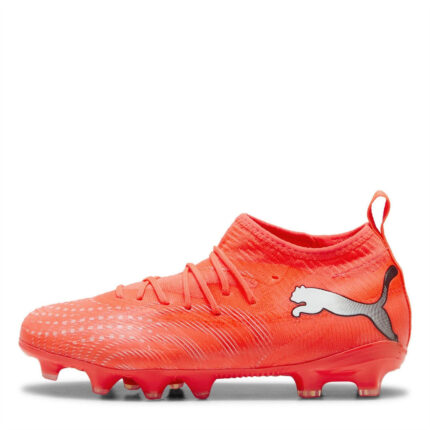 Puma Future 9 Junior Firm Ground Football Boots – Red/Silver – view 2