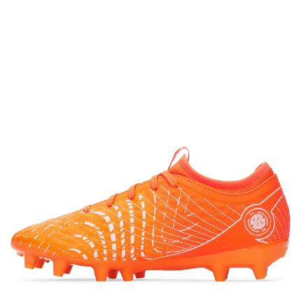 Under Armour Magnetico Junior Firm Ground Football Boots – Orange/White – view 2