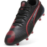 Puma King Firm Ground Football Boots – Black/Red – view 6