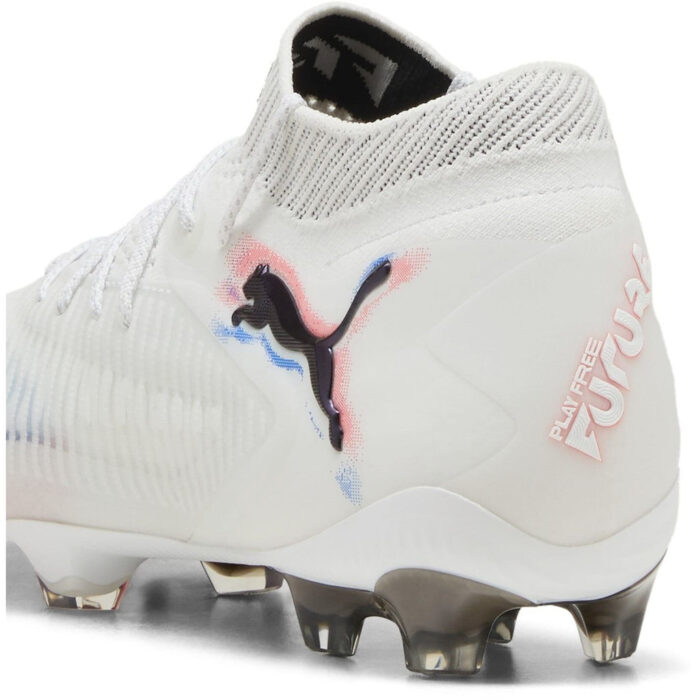 Puma Womens Future 8 Firm Ground Football Boots – White/Black/Red – view 5