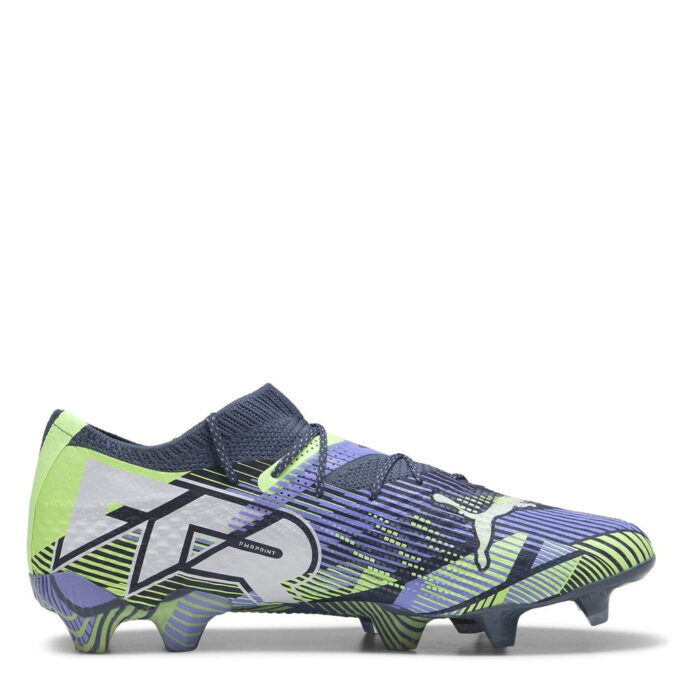 Puma Future 7 Firm Ground Football Boots – Grey/White/Grn - Image 4