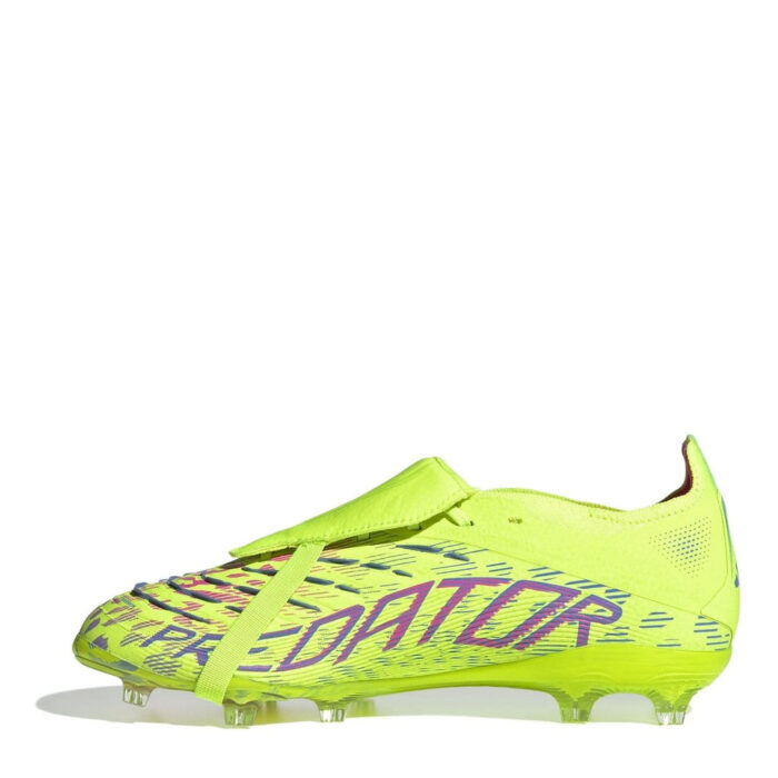 adidas Predator Junior Firm Ground Football Boots – Yellow/Pink – view 2
