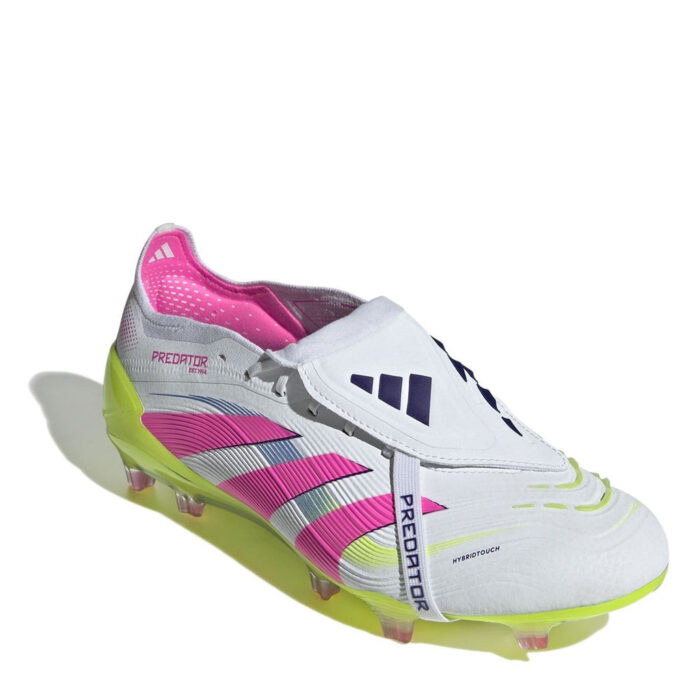 adidas Predator Firm Ground Football Boots – White/Pink – view 3