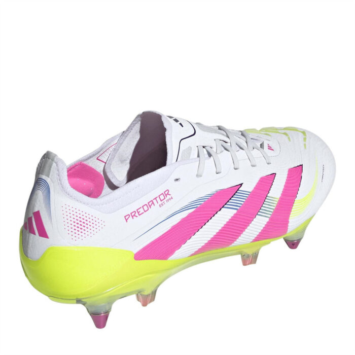 adidas Junior Soft Ground Football Boots – Wht/Pink/Lem - Image 4