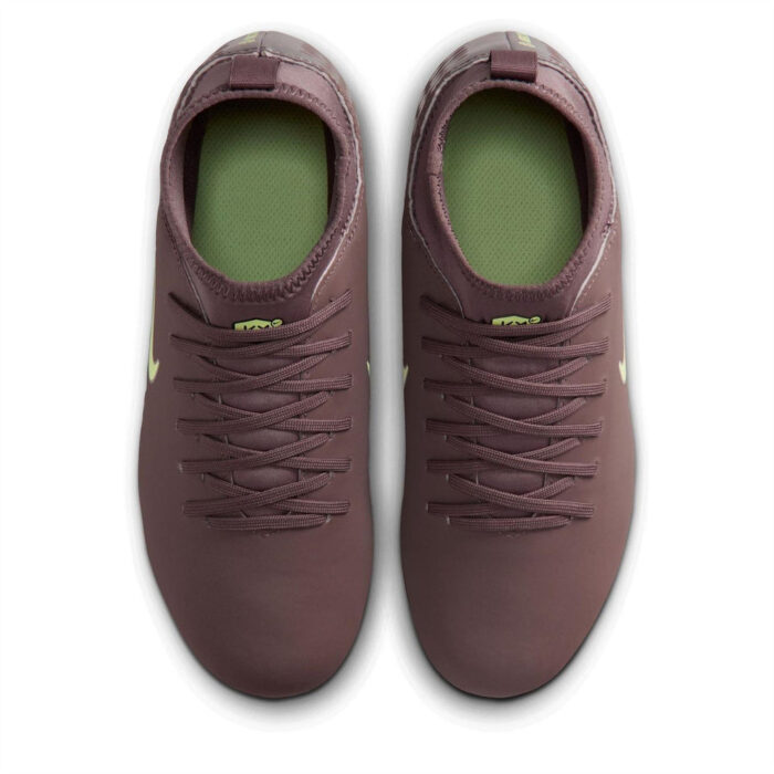 Nike Mercurial Superfly 10 Junior Firm Ground Football Boots – Plum/Silver – view 6