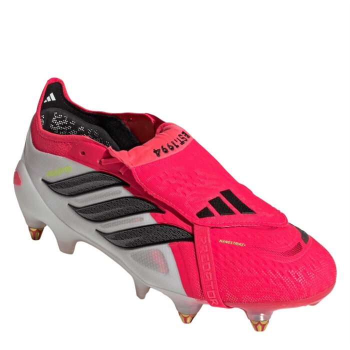 adidas Predator Soft Ground Football Boots – Red/Blk/White – view 3