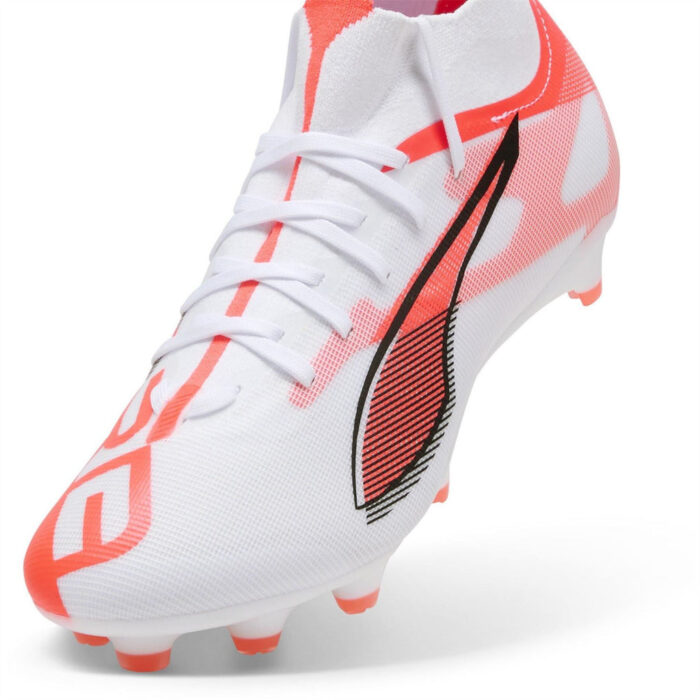 Puma Womens Ultra 5 Firm Ground Football Boots – White/Red – view 6