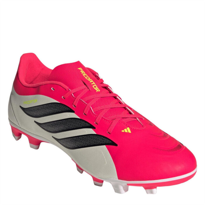 adidas Predator Firm Ground Football Boots – Red/Blk/White – view 3