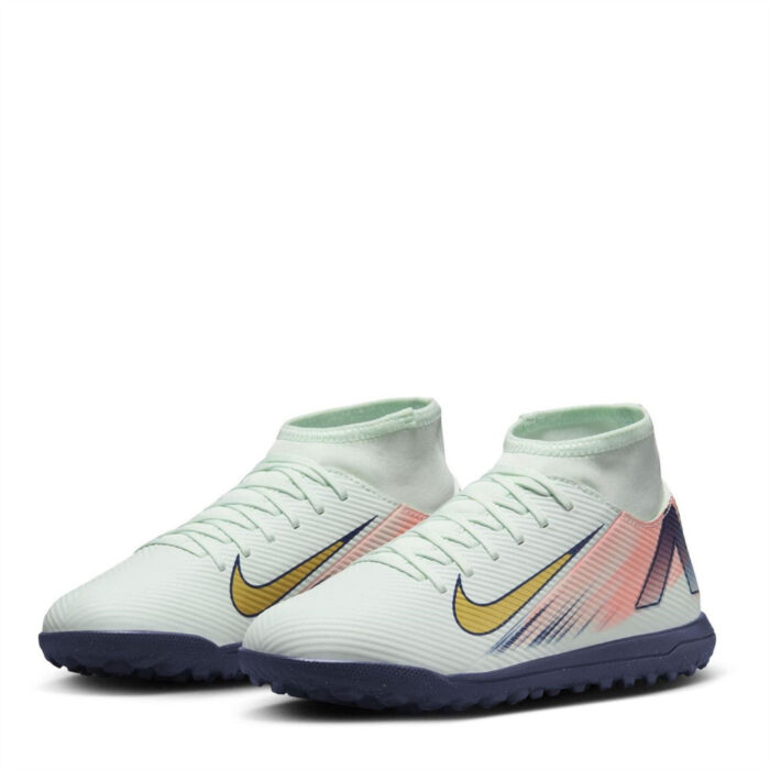 Nike Mercurial Superfly 10 Junior Turf Football Boots – Green/White – view 4