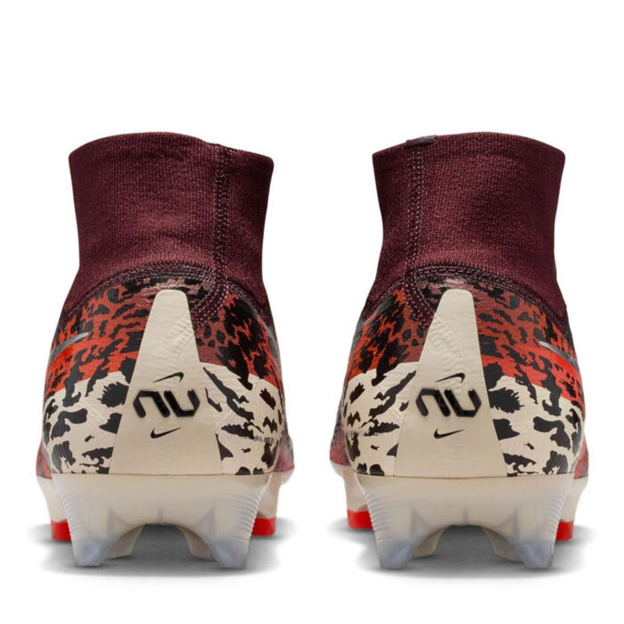 Nike Phantom High 6 Firm Ground Football Boots – Burgundy/Print – view 5