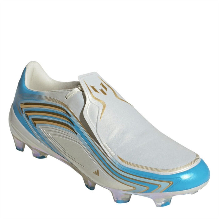 adidas F50 Firm Ground Football Boots – Cream/Blu/Gold – view 4