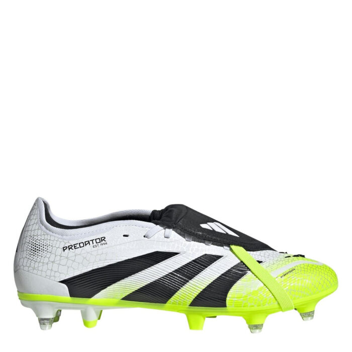 adidas Predator Firm Ground Football Boots – White/Blk/Lemon – view 4