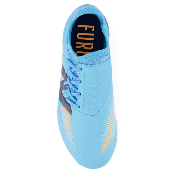 New Balance Furon V7+ Dispatch Junior Firm Ground Football Boots – Blue/Black - Image 3