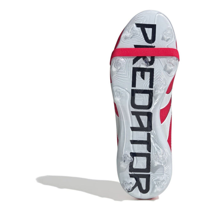 adidas Predator Junior Firm Ground Football Boots – Red/White – view 6