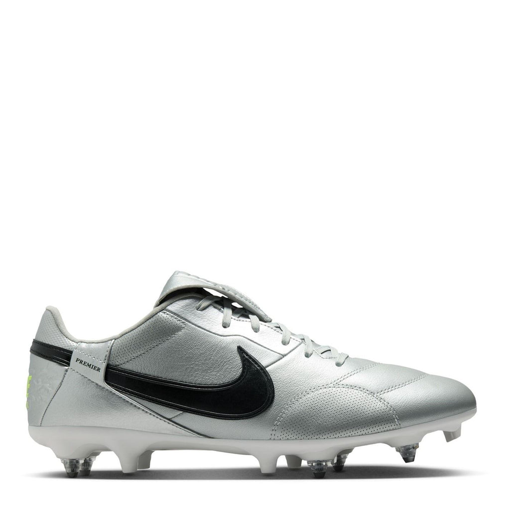 Nike Premier 3 Anti Clog Soft Ground Football Boots – Silver/Black