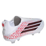 adidas F50 Junior Multi-Ground Football Boots – White/Blk/Red - Image 4