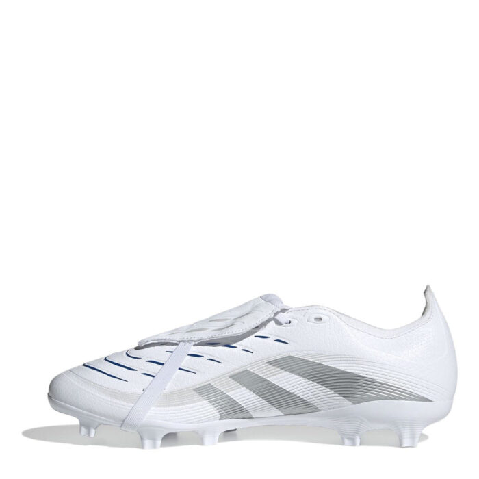 adidas Predator Firm Ground Football Boots – White/Silver – view 6