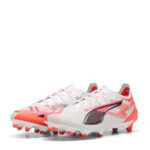 Puma Womens Ultra 5 Firm Ground Football Boots – White/Red