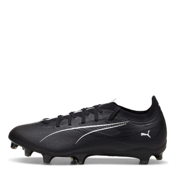 Puma Ultra 5 Firm Ground Football Boots – Black/White – view 8