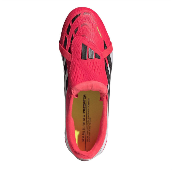 adidas Predator Junior Firm Ground Football Boots – Red/Blk/White – view 5