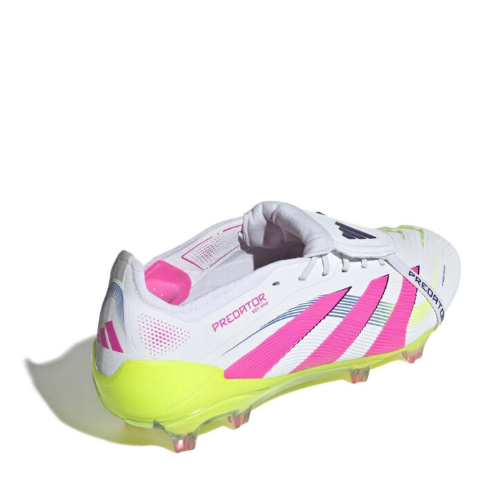 adidas Predator Firm Ground Football Boots – White/Pink – view 4