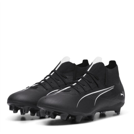 Puma Mens Ultra Firm Ground Football Boots – Black/White
