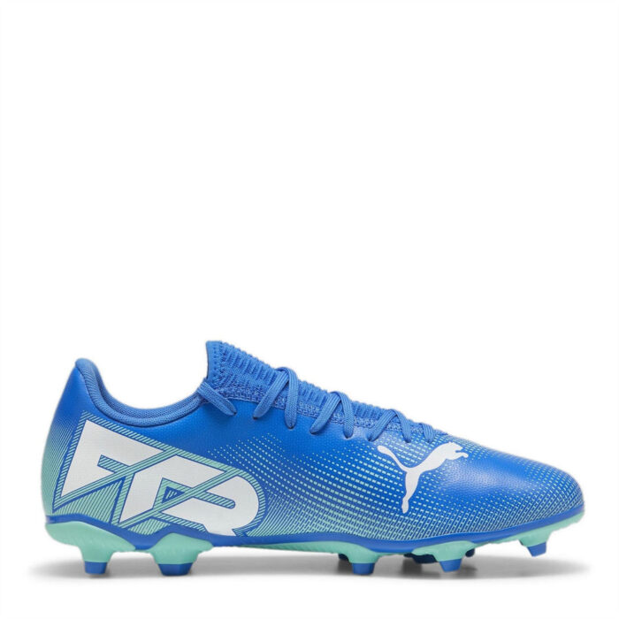 Puma Future 7 Firm Ground Football Boots – Blue/Wht/Green – view 4