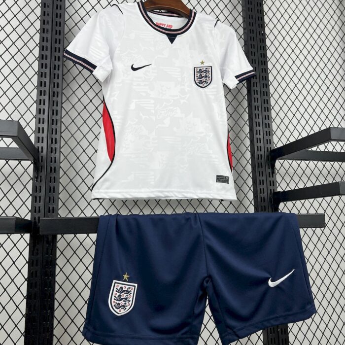 Kids England 2026 World Cup Home Jersey Kit Footy Leaked 3