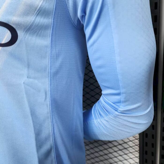 Mens Manchester City 2025/26 Home Long Sleeve Jersey Player Version 3