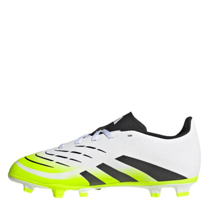 adidas Predator Junior Firm Ground Football Boots – White/Blk/Lemon – view 2