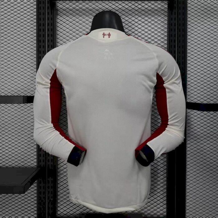 Mens Liverpool 2025/26 Away Long Sleeve Jersey Player Version 1