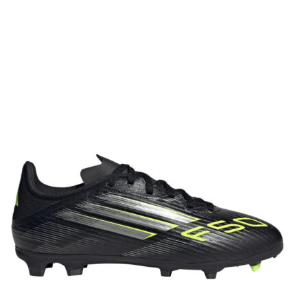 adidas F50 Junior Firm Ground Football Boots – Black/Lemon