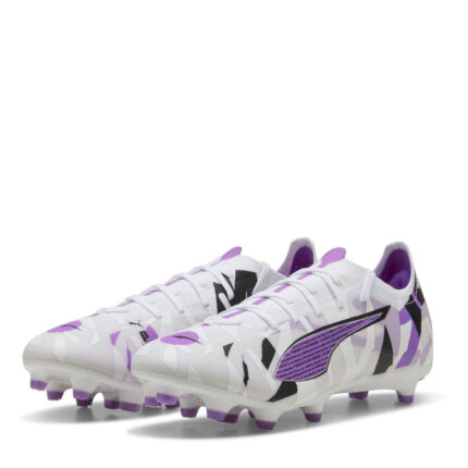 Puma Ultra 5 Firm Ground Football Boots – White/Purple