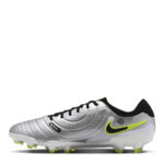 Nike Tiempo Legend 10 Firm Ground Football Boots – Silver/Volt - Image 2