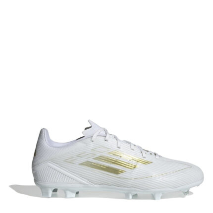 adidas Messi F50 Firm Ground Football Boots – White/Gold/Wht