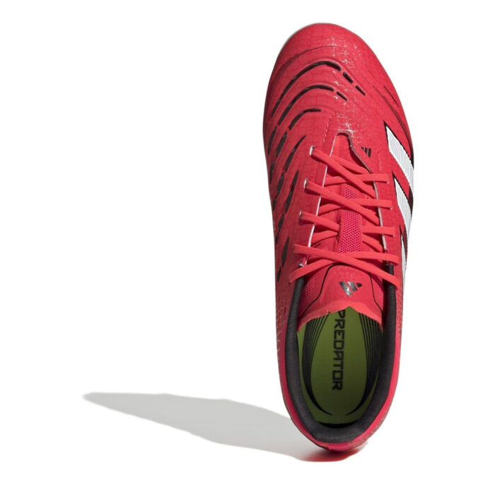 adidas Predator Junior Firm Ground Football Boots – Red/White - Image 5