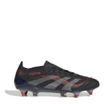 adidas Predator Soft Ground Football Boots – Black/Grey - Image 7