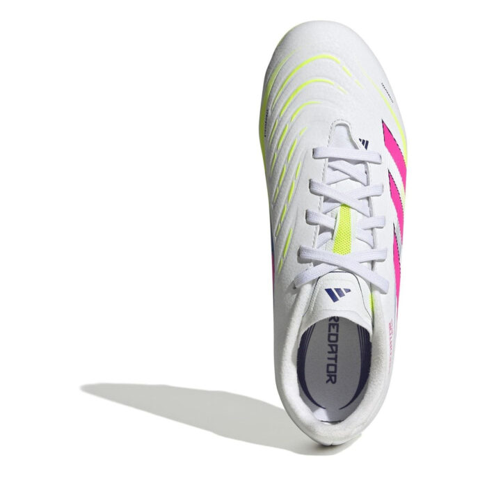 adidas Predator Junior Firm Ground Football Boots – White/Pink – view 5