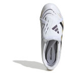 adidas Predator Junior Firm Ground Football Boots – White/Blk/Gold – view 5