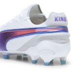 Puma Womens King Firm Ground Football Boots – White/Blue/Grey – view 5