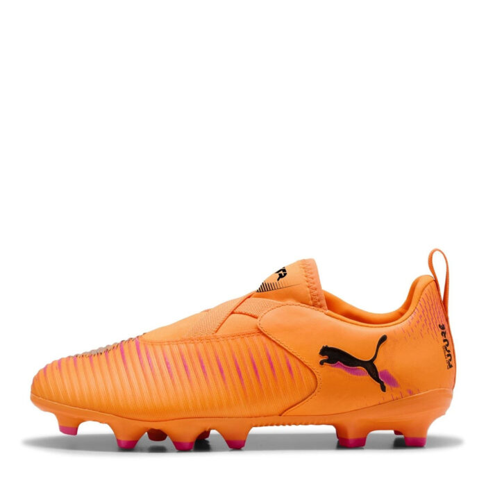 Puma 8 Junior Firm Ground Football Boots – Orange/Black – view 2