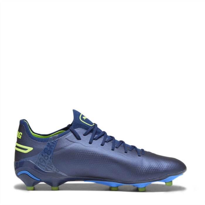 Puma King Firm Ground Football Boots – Blue/Green - Image 4
