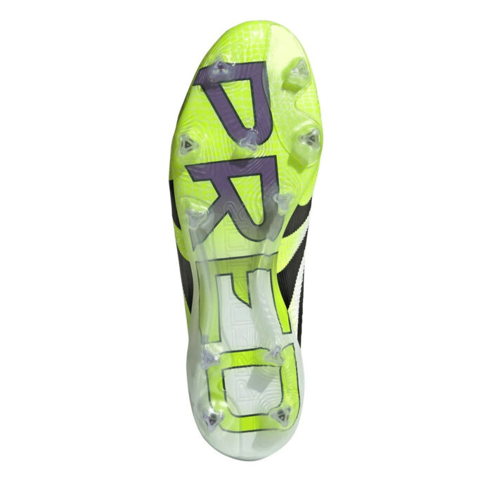 adidas Predator Firm Ground Football Boots – White/Blk/Lemon – view 6