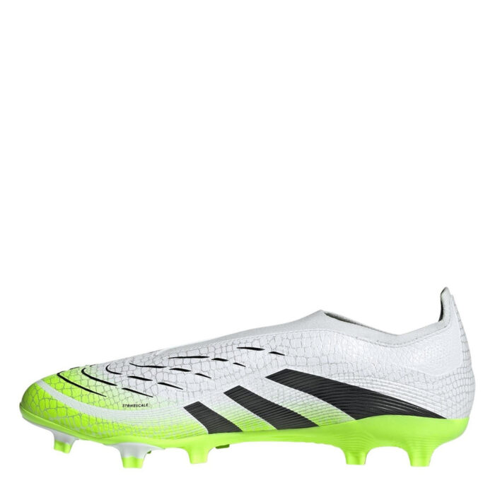 adidas Predator Firm Ground Football Boots – White/Blk/Lemon – view 2