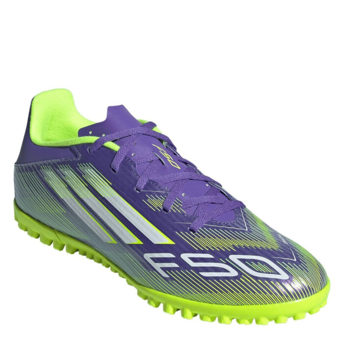 adidas F50 Messi Turf Football Boots – Purple/White – view 3