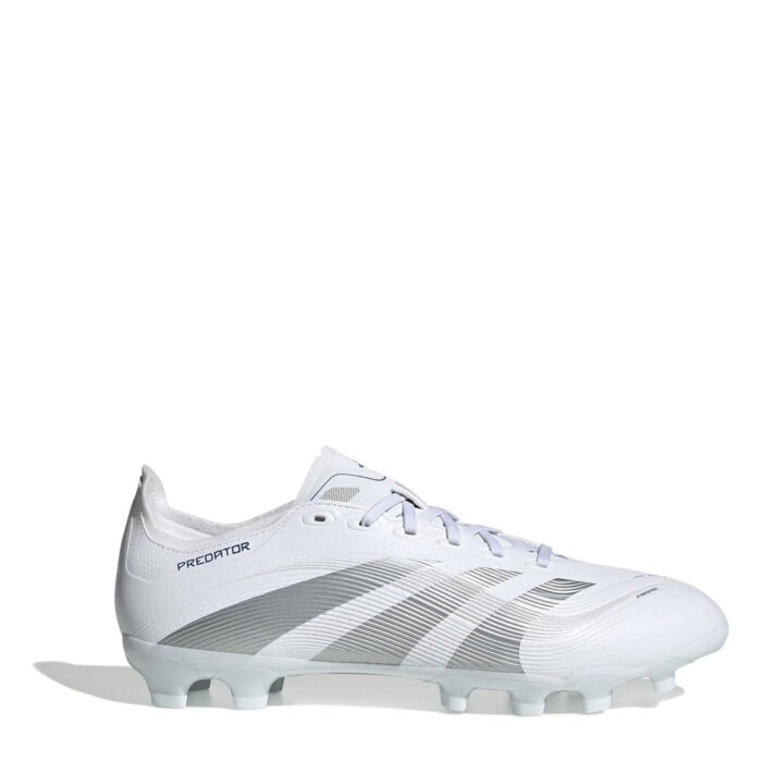 adidas Firm Ground Football Boots – White/Silvermet – view 7